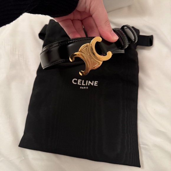 Celine Accessories - AUTHENTIC CELINE MEDIUM 25MM TRIOMPHE BELT